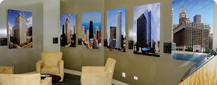 Retail & Showroom Graphics Golub’s Streeter place sales office - DIR Digital Imaging Resources